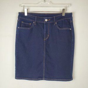 Levi's denim jean skirt dark blue 90's 27 6